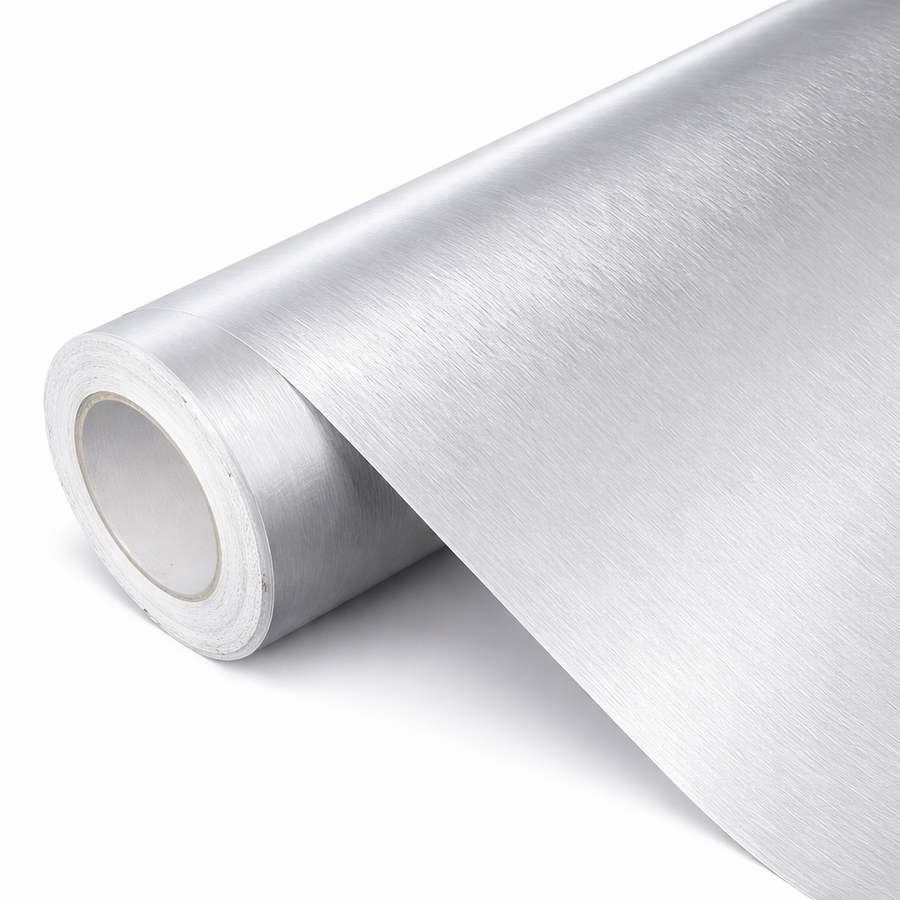 Професионално декоративно автомобилно фолио Brushed Silver 1.52 x 18M