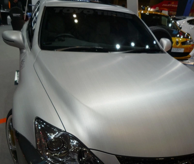 Професионално декоративно автомобилно фолио Brushed Silver 1.52 x 18M