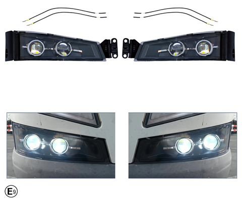 Комплект LED халогени, фарове за мъгла с двойна лупа за VOLVO FH4 / FM4 (2013–2019)