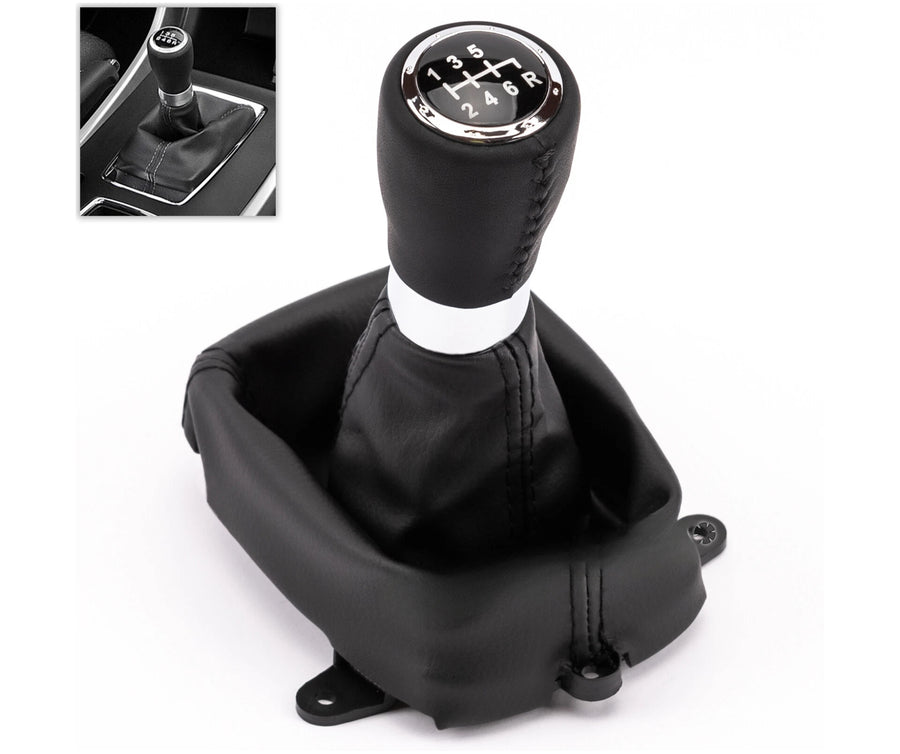 Топка Скоростен Лост с Маншон от Еко Кожа За Honda Accord VIII 2008–2014 6 Скорости OEM 54102-T2A-L01ZB