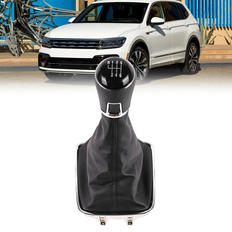 Топка Скоростен Лост с Маншон От Еко Кожа За Volkswagen Tiguan I, Sharan II, Golf Plus 6 Скорости ОЕМ 5N0711113Q