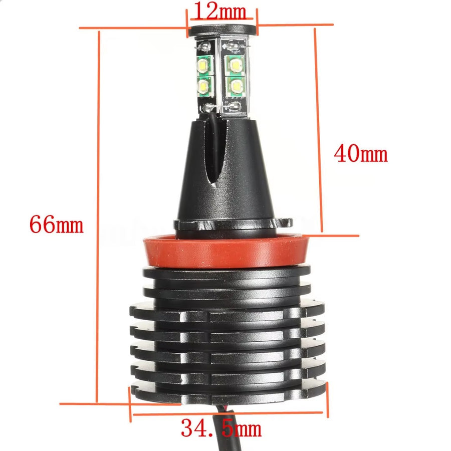 Комплект H8 40W LED Angel Eyes крушки за BMW – CANBUS, бяла светлина, OEM 63217760782
