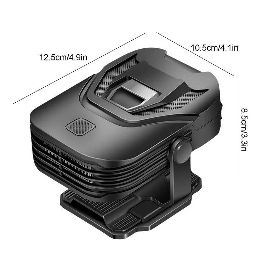 Автомобилна печка с вентилатор 4 сезона 12V 150W – режим отопление / вентилатор, размразяване и обезпотяване, въртяща стойка