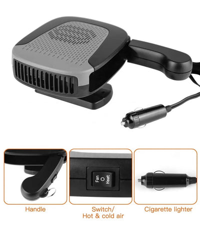 Автомобилна печка с вентилатор 4 сезона 12V 150W – режим отопление / вентилатор, размразяване и обезпотяване