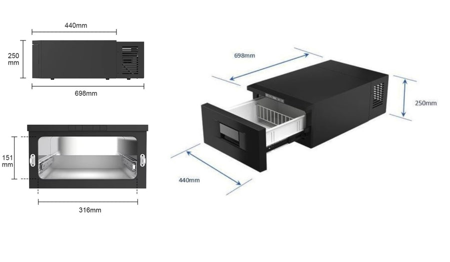 Преносим хладилник фризер хладилна кутия с компресор 30L, 100–240V, 12/24V