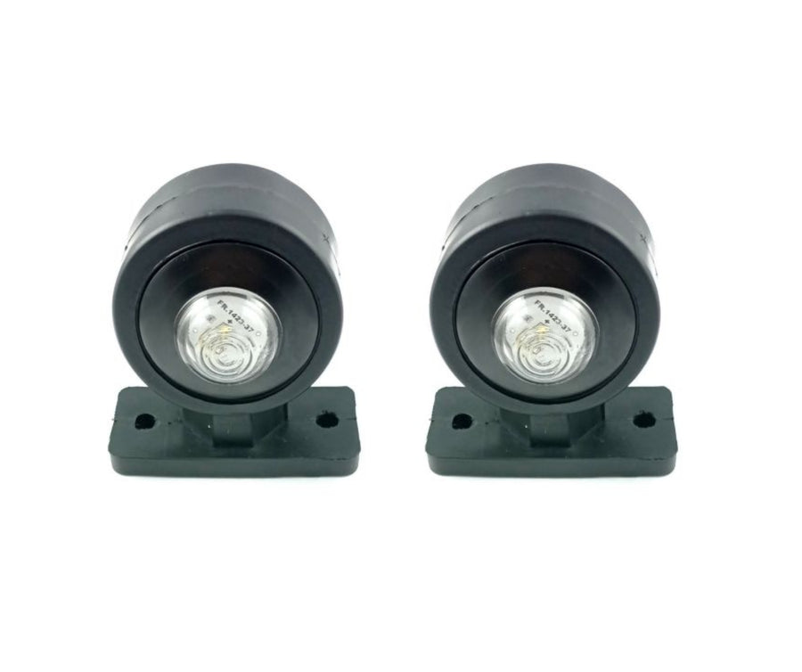 Комплект Мини LED Габаритни Светлини тип рогче - Червен / Бял 12V-24V