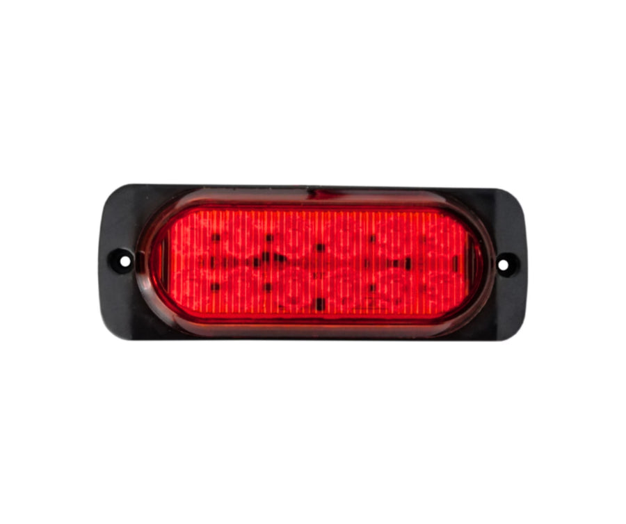 Червена LED Сигнална / Аварийна Блиц светлина - 12 диода 12V-24V