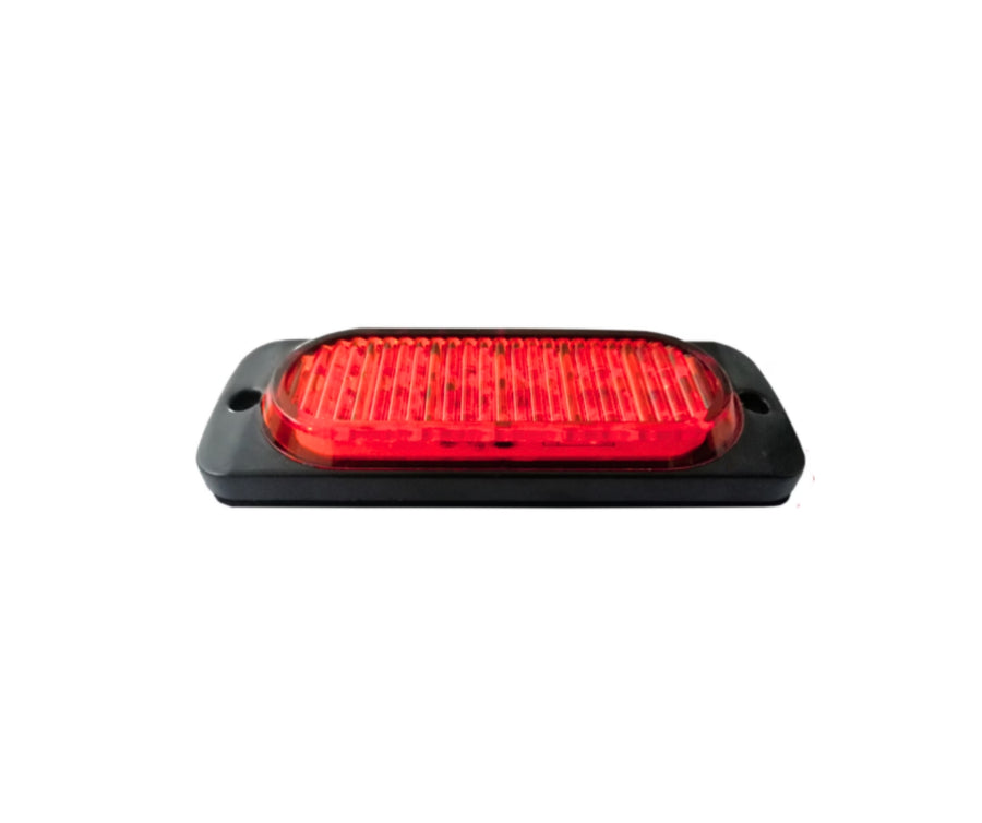 Червена LED Сигнална / Аварийна Блиц светлина - 12 диода 12V-24V