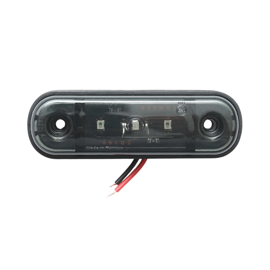 Червена LED Габаритна светлина / Маркер - Опушен 3 диода 12V-24V