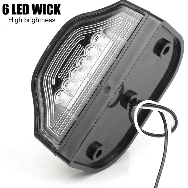 LED Лед Диоден Плафон Oсветление за Регистрационен Номер 12V За Ремарке Бус Каравана Платформа Черен