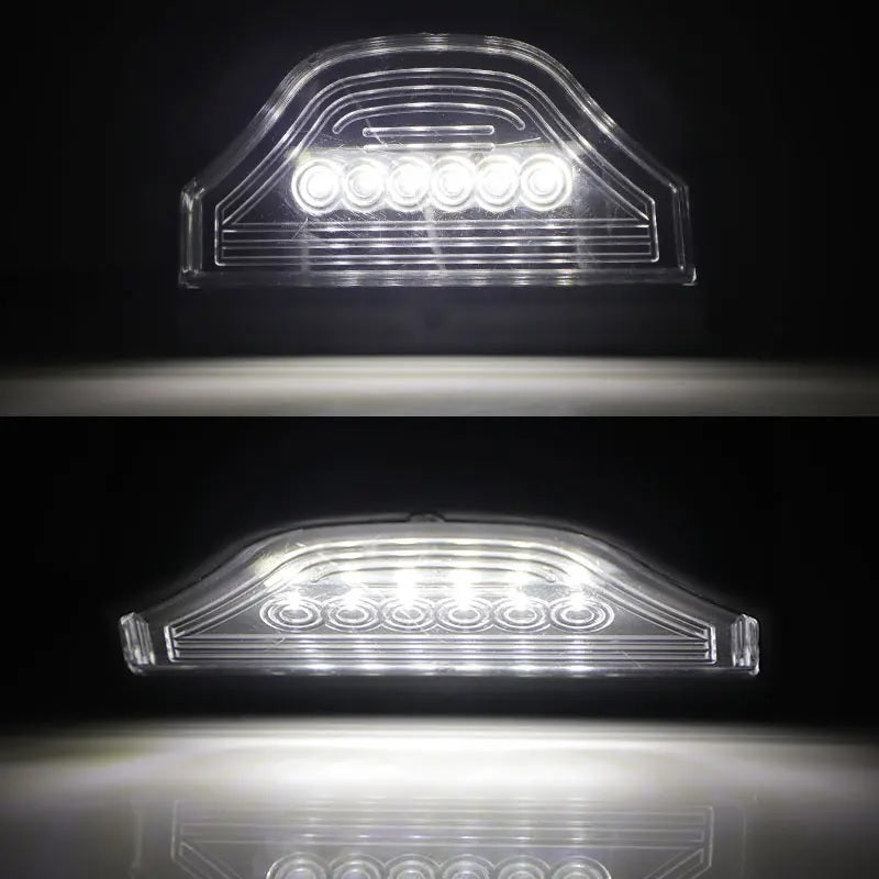 LED Лед Диоден Плафон Oсветление за Регистрационен Номер 12V За Ремарке Бус Каравана Платформа Черен