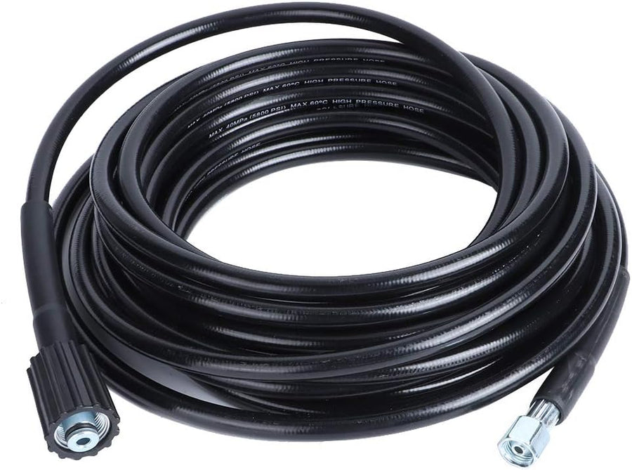 Маркуч за водоструйка с високо налягане - 10 м, M22-14 mm, 400 bar (5800 PSI), до 60°C, гъвкав и устойчив на износване, черен