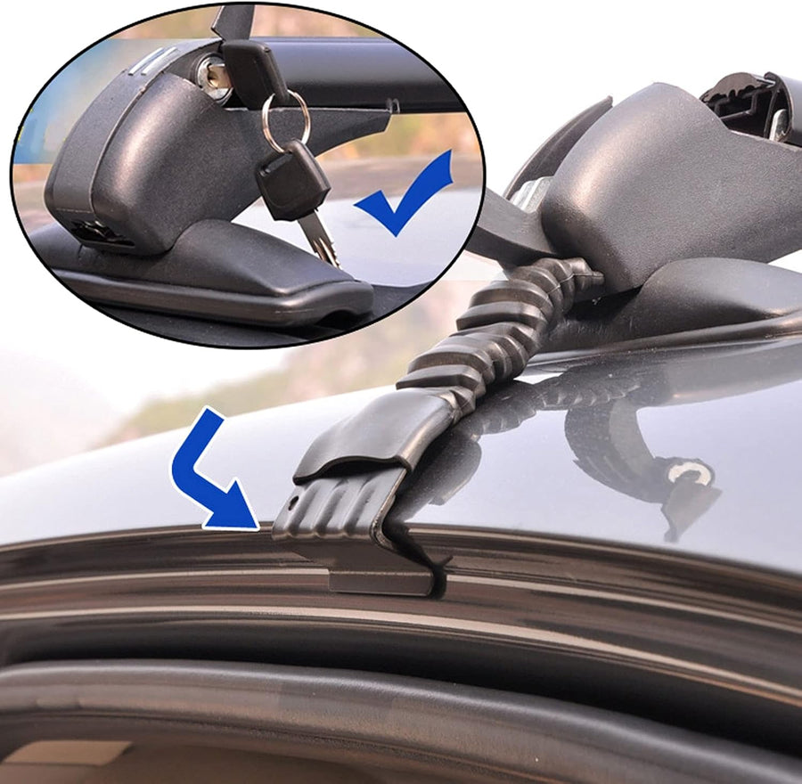 Aлуминиеви греди за багажник с ключалки за BMW Серия 1, Серия 2, Серия 3, Серия 4, Серия 5, Серия 7 и X2 без фабрични релси, 110 см, Бели