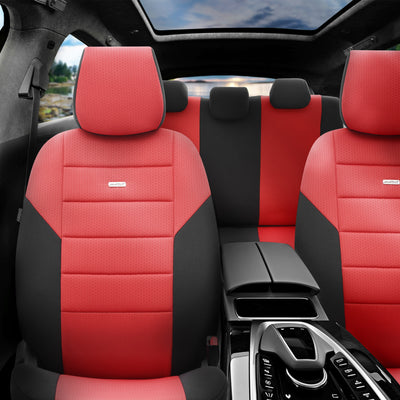 Комплект Тапицерия SelectedFit One Design by OTOM текстил – Черно-Червена, за Предни и Задни Седалки