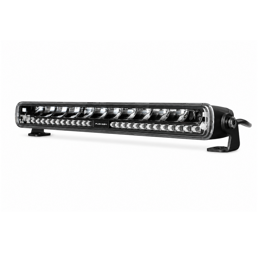 LED Бар Flexzon SHARK-LITE BOOST 47 см, 125W, 11000 lm, бял/оранжев DRL, аварийна блиц светлина с 4 режима, E-Mark E9, R65, 10–24V