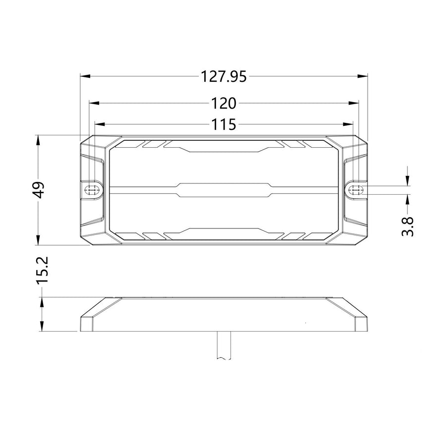 LED габарит с оранжев блиц, 12 LED, 9.1W, 12 режима, синхронизация, IP67, E-Mark E9, ECE R65 / R10, 12–24V