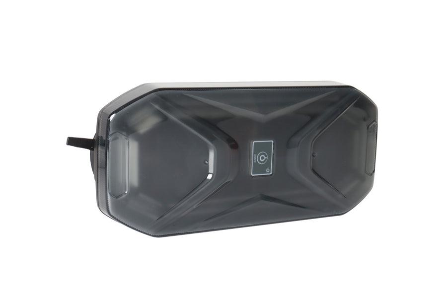 LED аварийна лампа 32.5 см, 28W, 68 LED, 20 режима, вградена батерия, дистанционно управление, E-Mark E9, ECE R10, 12V / 24V, оранжева светлина, опушена