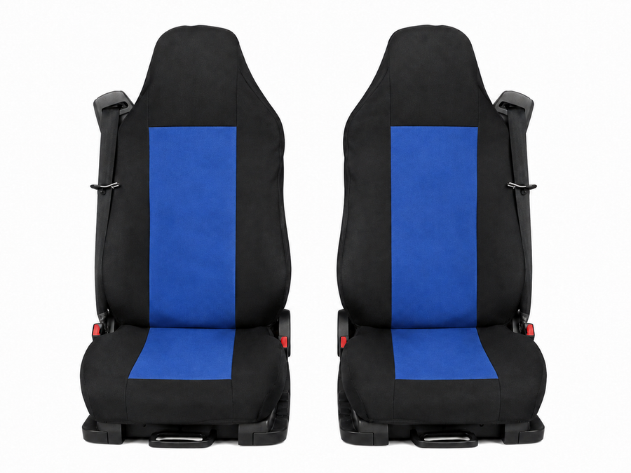 Текстилна тапицерия за MAN TGA, TGL, TGX, TGS 2015–2021 г., 2 части, черно-синя