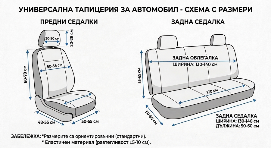Универсална текстилна тапицерия за предни и задни седалки за автомобил, черно-червена, 9 части