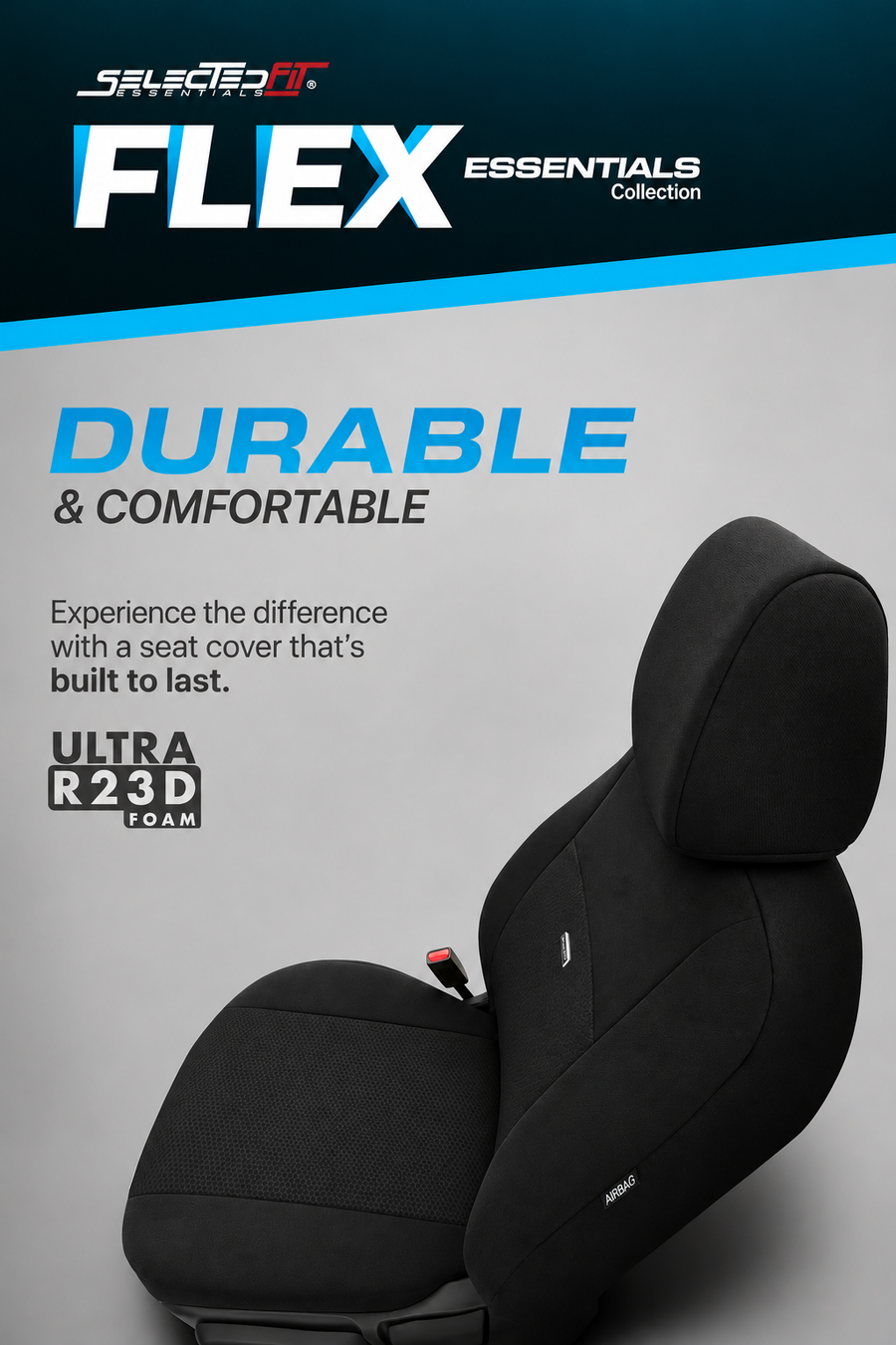 Комплект Тапицерия SelectedFit Flex Design by OTOM текстил – Черна, за Предни и Задни Седалки