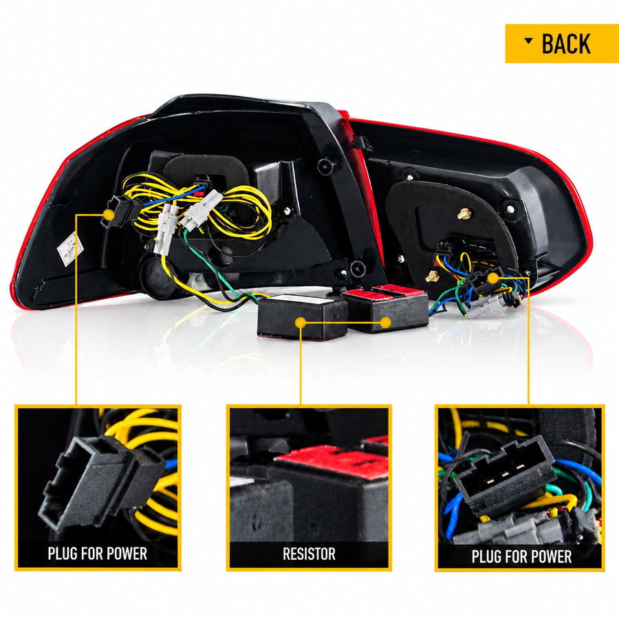 Комплект GTI FULL LED стопове за Volkswagen Golf 6 Mk6 R20 2008–2013 Хечбек Hatchback, динамични мигачи