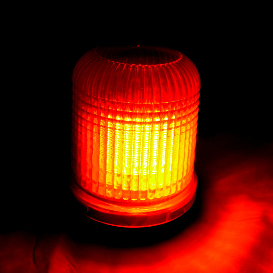 Диоден маяк/блиц с 60 SMD диода, въртяща функция, голям оранжев, 24V
