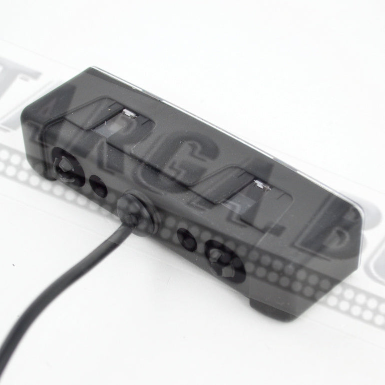 LED червена warning мигаща лампа (стоп), прозрачно стъкло, 3 функции