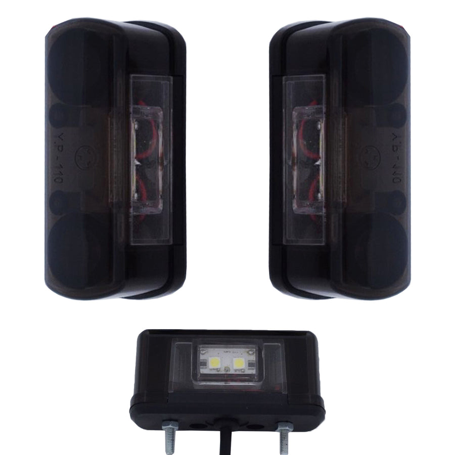 LED осветление за номер, черно и бяло