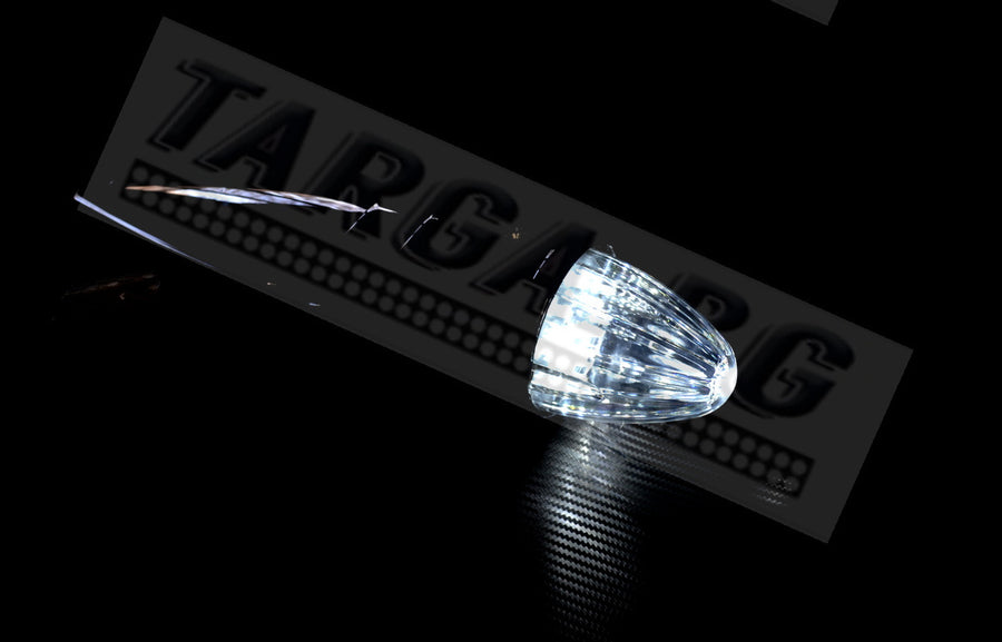 Бял LED габарит Peterbilt, 12V - Хром никел