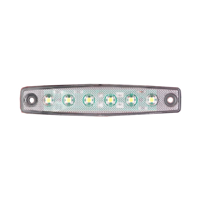 LED габарит 6 диода, бял - 24V