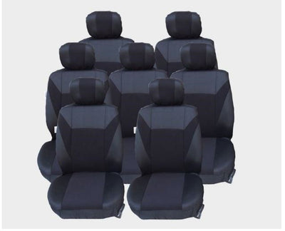 Калъфи тапицерия за VW Touran, Sharan, Ford Galaxy, Citroen C8, Peugeot 307SW, Citroen C4 Grand Picasso, Peugeot 806, 807, Черен