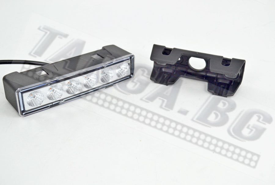 LED червена warning мигаща лампа (стоп), прозрачно стъкло, 3 функции