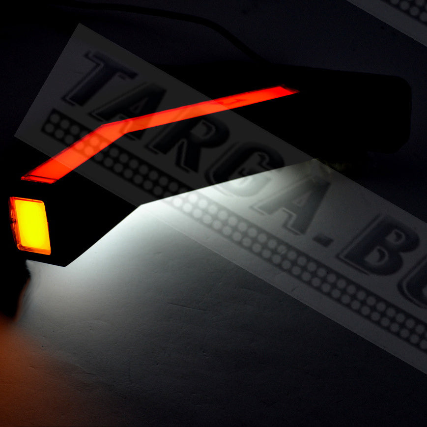 Тройно LED рогче – косо дълго НЕОН 12/24V, червено/бяло/жълто