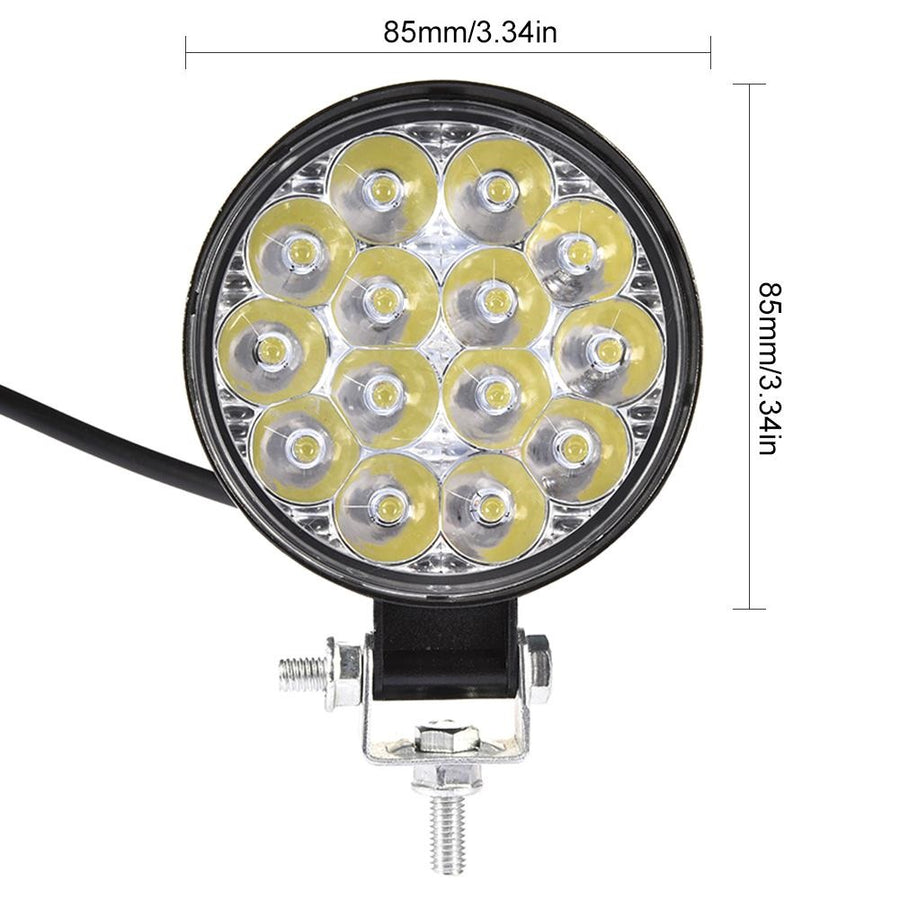 Комплект от 2бр. 42W Мини Лед LED Диоден Фар Халоген Дневни Светлини 12V - 24V за автомобил офроуд бус ван камион