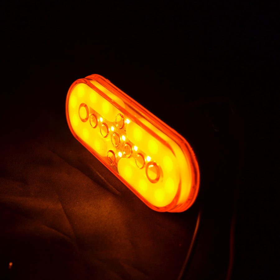 Диоден LED неон габарит, овал, жълт