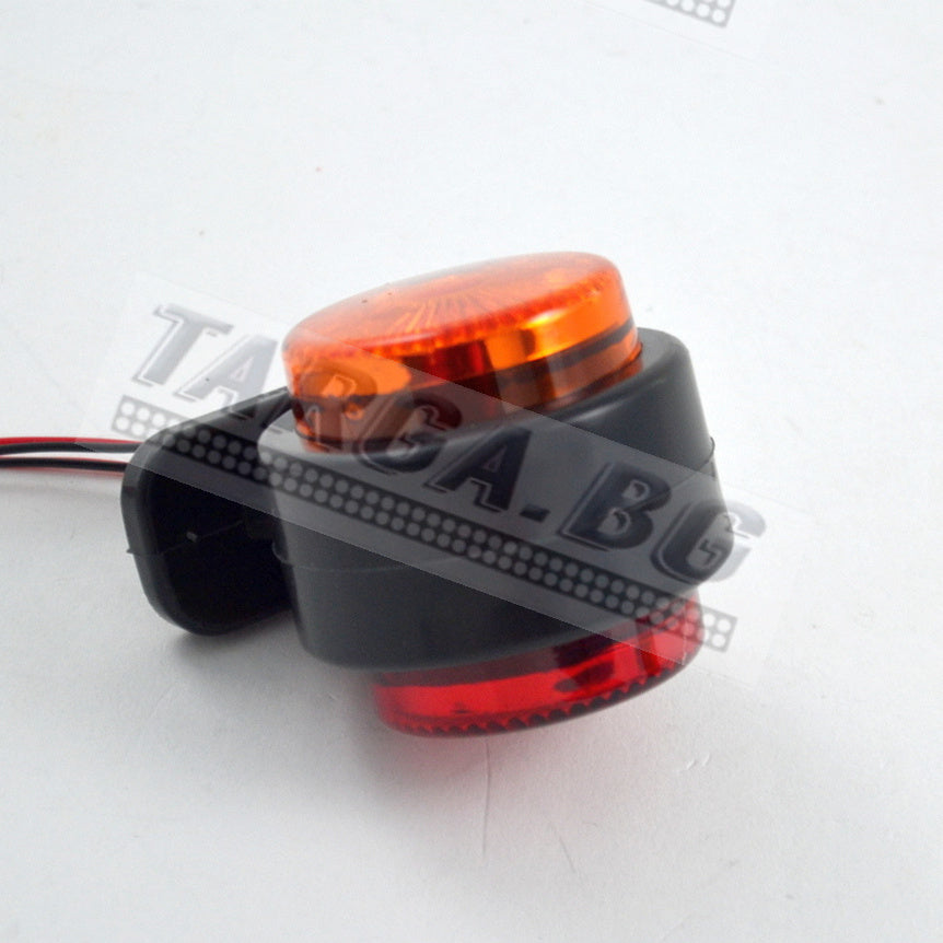Късо LED рогче, червено/жълто, 12/24V