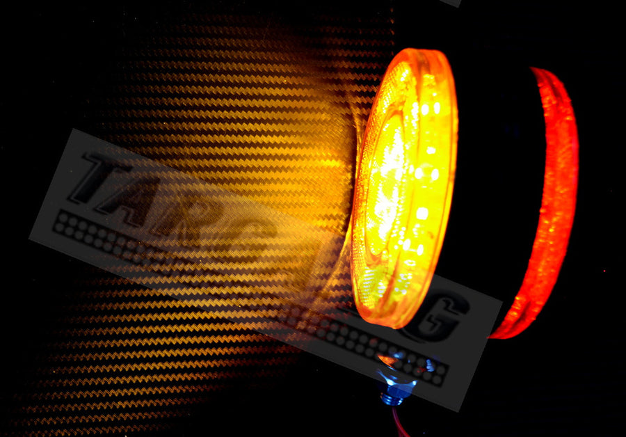 LED габарит за огледало, червено/ жълто, 12/24V (обеци)