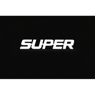 Пластмасов SUPER, 42х7 см, бял мат