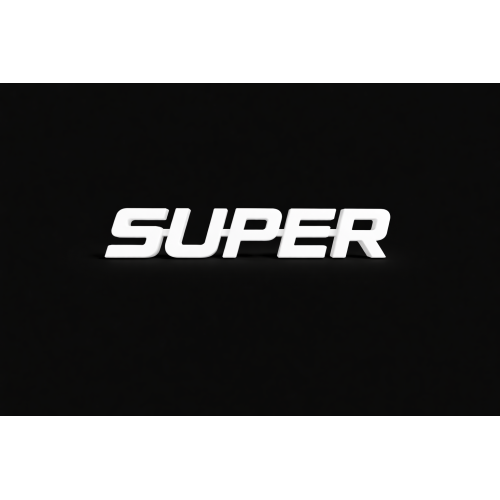 Пластмасов SUPER, 42х7 см, бял мат