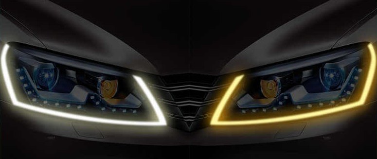 LED DRL ленти за дневни светлини с бягащ мигач