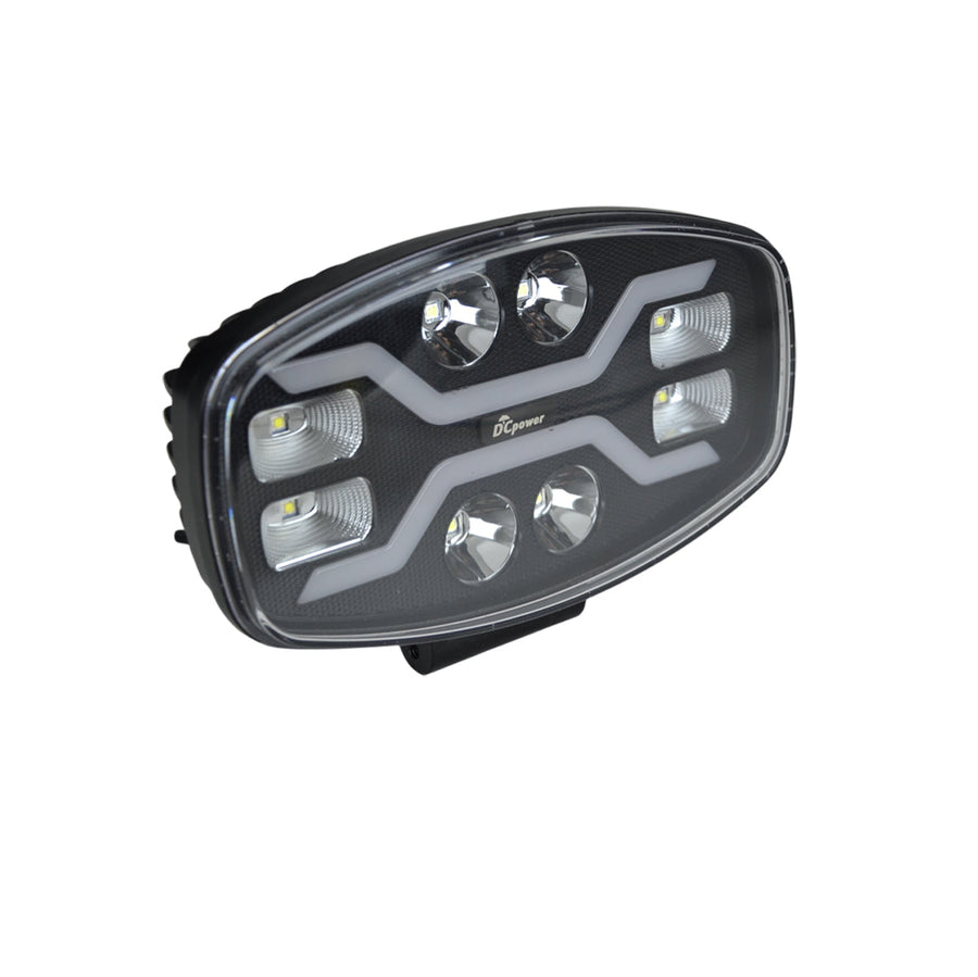 Овал Комбо LED Халоген + дневна бяла/ жълта NEON светлина, 16 диода, 12/24V