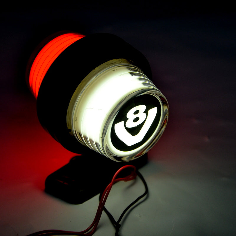 LED габарит, късо рогче NEON, червено/бяло - с лого