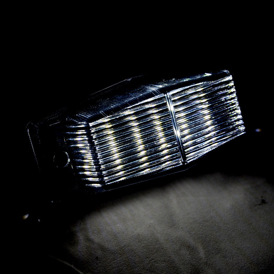 Универсален old school LED габарит, бяла светлина, 12/24V, DOUBLE BURNER