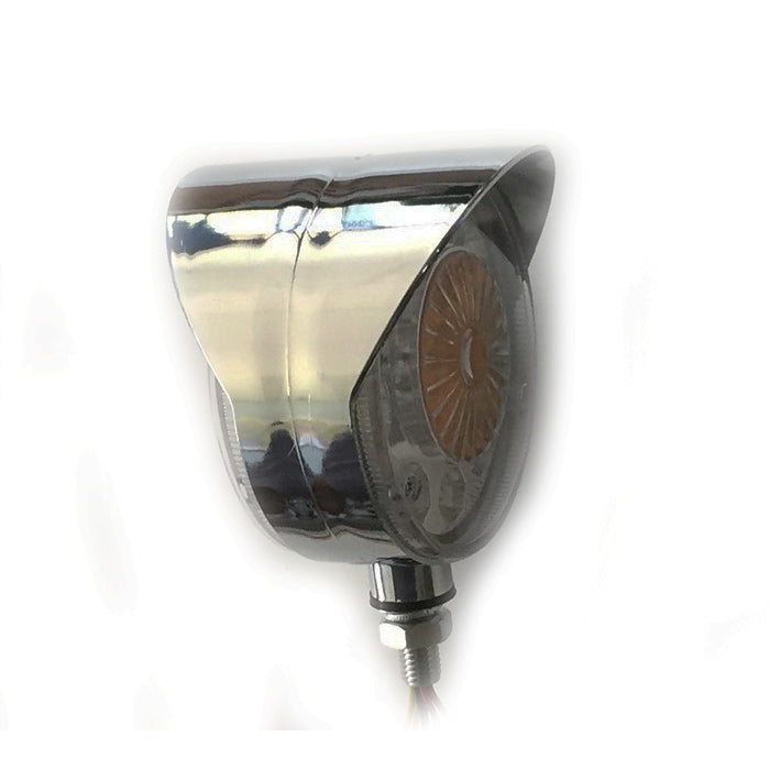 Кръгла LED светлина 24V с 14 диода хром – жълто/жълто