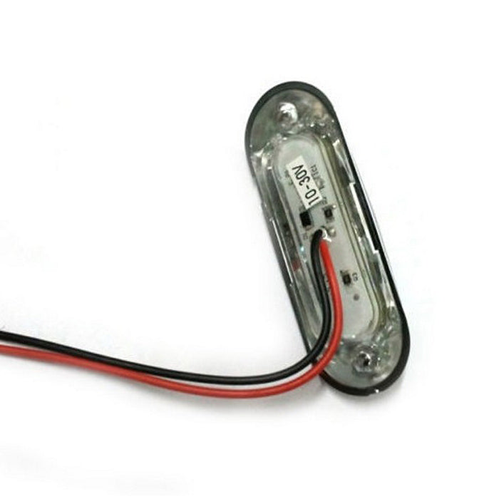 Диоден LED габарит хром лукс червен с 4 диода, 12V