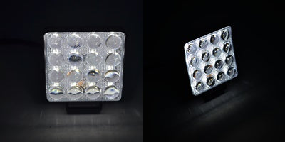 Тънък 3D LED халоген - прожектор алуминий 16 диода, 48W