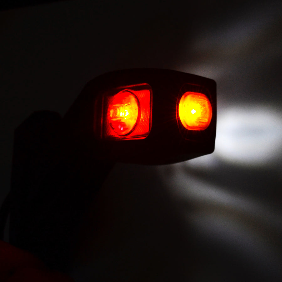 LED рогче косо, късо Ж/Б/Ч дясно, 12-24V