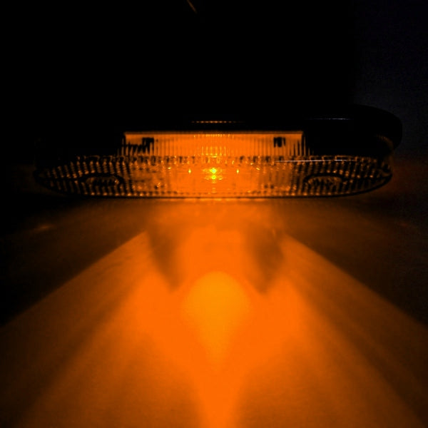 Жълт LED габарит, с 1 SMD диод овал, 12-24V
