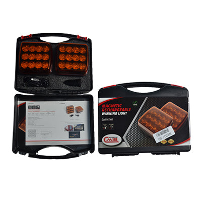 Куфар с диоден маяк / блиц, с магнит и зарядно, с 12 SMD диода, 6 функции