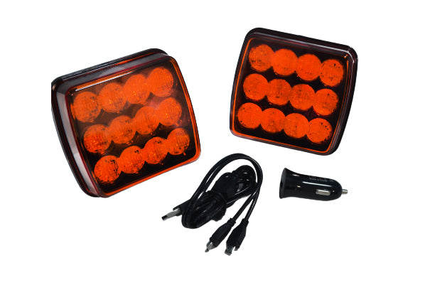 Куфар с диоден маяк / блиц, с магнит и зарядно, с 12 SMD диода, 6 функции